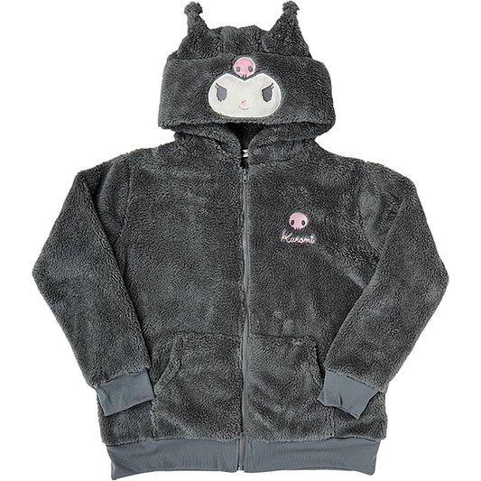Kuromi Fluffy Zipper Hoodie